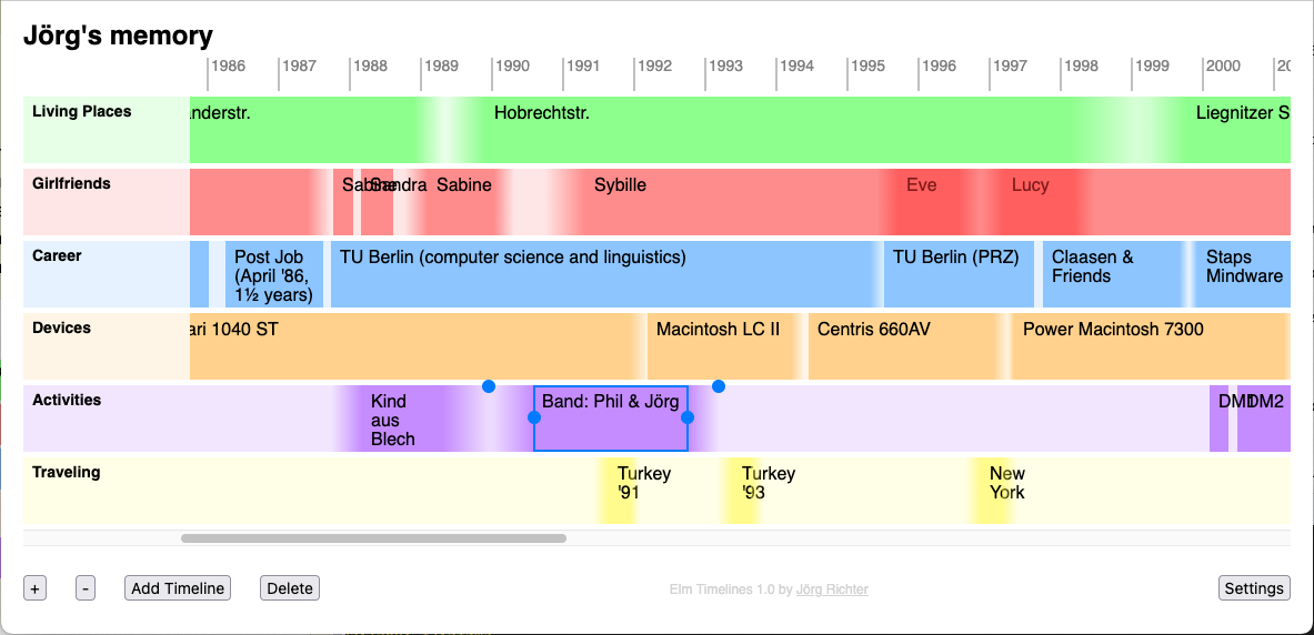 Elm Timelines UI