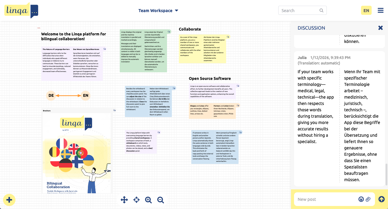 Linqa screenshot